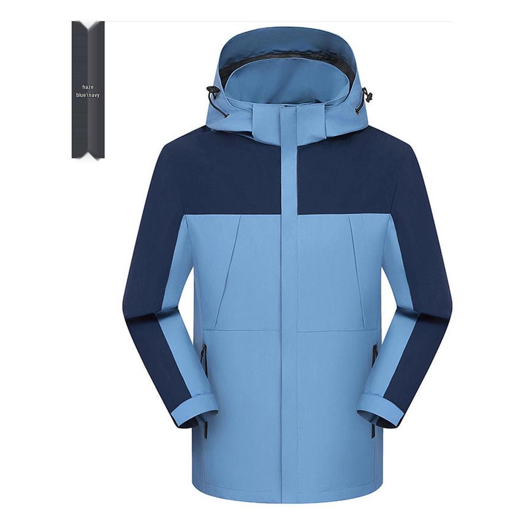 Unisex Windproof Hooded Windbreaker: Custom Printed Outdoor Jacket for Team Building, Class and School Uniforms