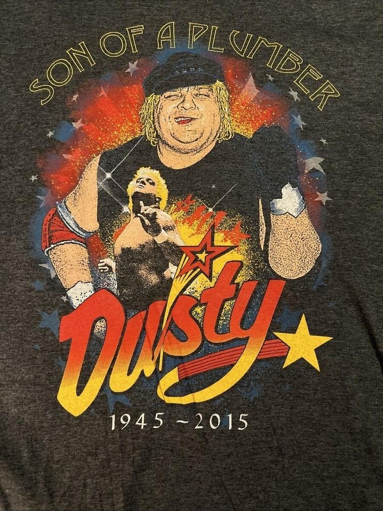 Винтажная черная футболка Dusty Rhodes в подарок друзьям, хлопок, все размеры, OM500, унисекс S