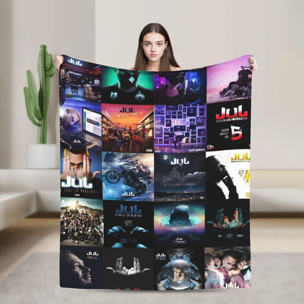 Rapper Music JUL  Flannel Blanket  Warm Soft Throw Blanket for Bedroom Travel Comfortable Bedspread Sofa Bed Cover