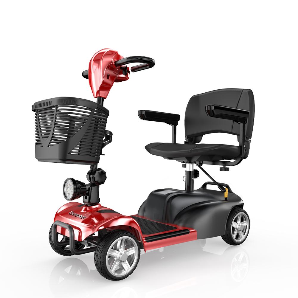 iScooter X02 Four-Wheel Scooter Suitable For Seniors/Disabled People 8KM/H 250W Motor 24V 12AH Battery Range 20KM Foldable Electric Scooter