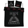 House of Dragon Double Bedding Set - Black - Oeko Tex Quality Label - Polyester Microfiber