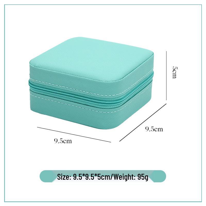 Cutie de bijuterii din catifea cu fermoar: Depozitare portabilă pentru coliere, brățări, inele și cercei