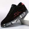 Fashion Men's Vulcanized Sneakers Male Lace-up Casual Shoes Breathable al Canvas Red Black Lover Shoes Graffiti Flats
