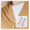 3/6/8PCS Adjustable Collar Clip Pearl Brooch Non-Slip Brooches New Safety Pins  Dress Decoration