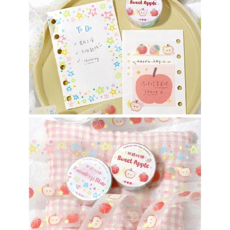 Scrapbooking Decorative Tape 20mmx3m Cartoon PET Tape Decorative Tape for Scrapbooking Photo Album Journal Notebook