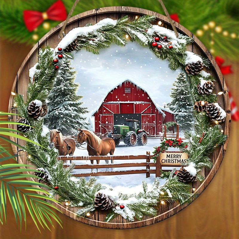 Nativity Wooden Christmas Sign with Manger Pattern - Navidad Sign for Front Door Wall Hanging Decor - Ideal Christmas Gift