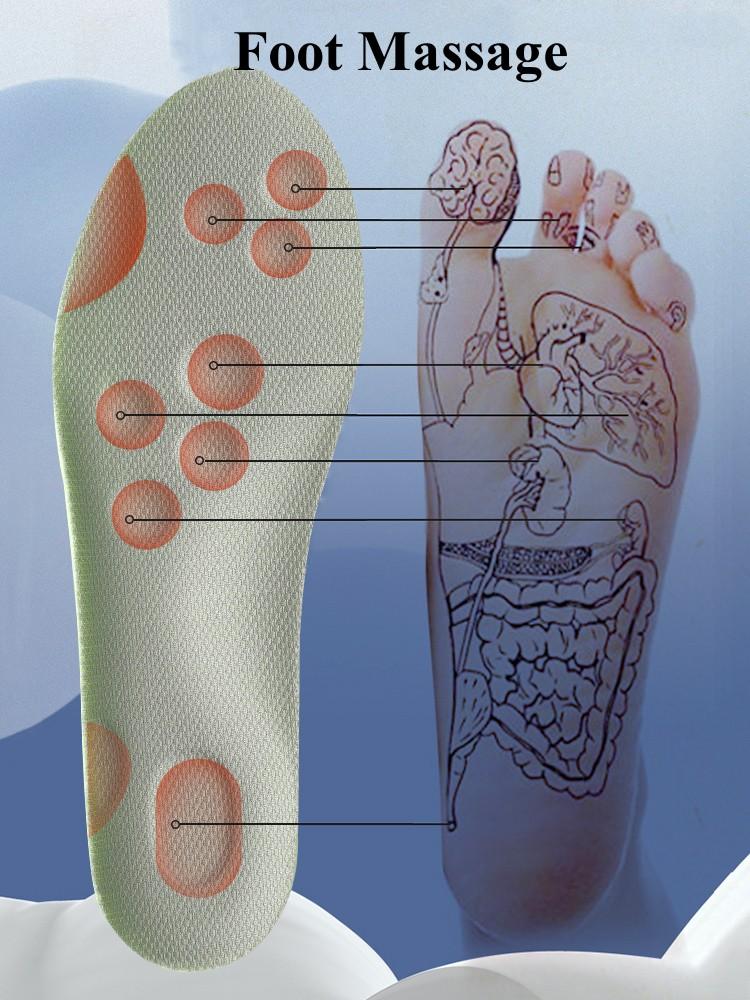 4D Latex Sports Shoes Insoles Super Soft High Elasticity Shoe Pads Anti-pain Deodorant Cushion Arch Support Foot Insole 1 Pair