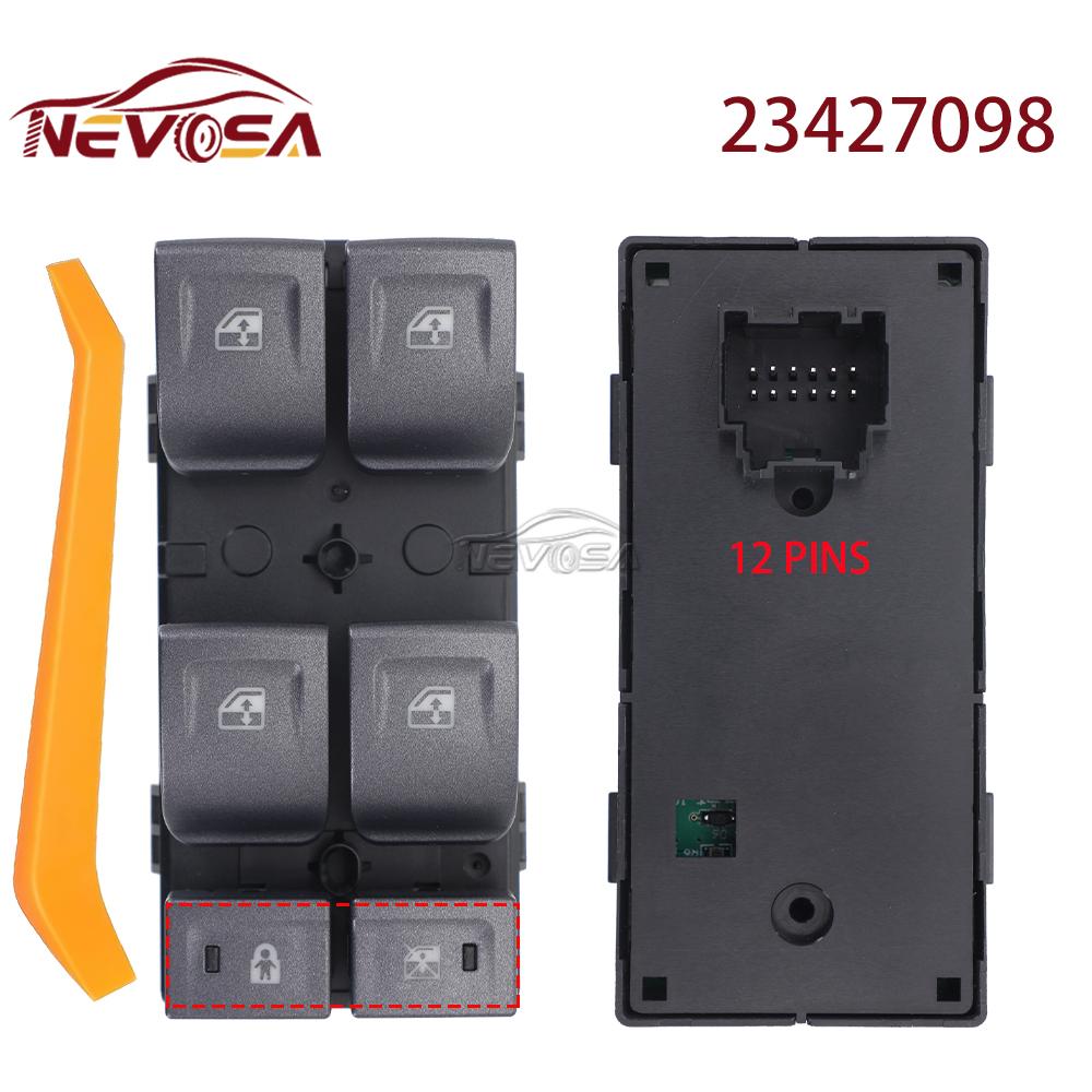 

NEVOSA 23427098 For Chevrolet Silverado Colorado GMC Sierra 2014 2015 2016-2018 Electric Power Window Control Switch 23129539 23427098