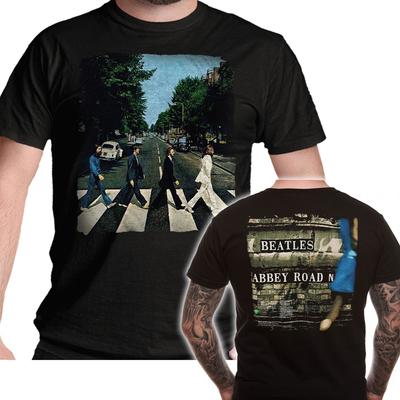 The Beatles T-Shirt Vintage Abbey Road Crossing Schwarz Neu  03MB