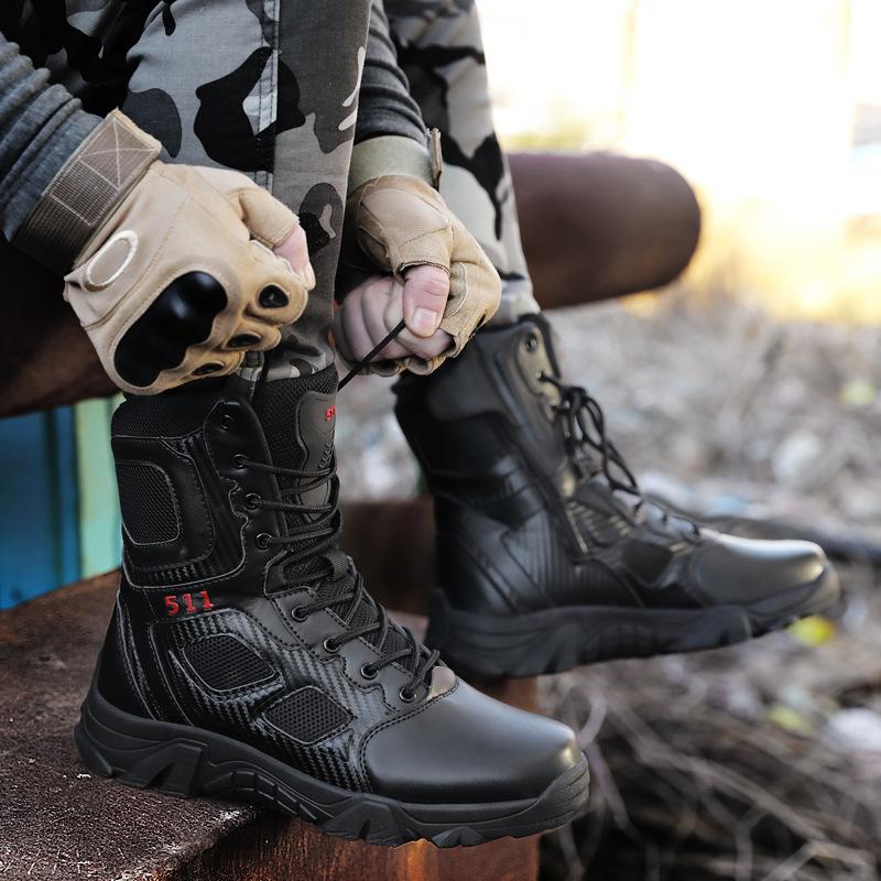 Outdoor Combat Boots Training Tactical Boots Large Size New Wear-resistant High-top Autumn and Winter Models