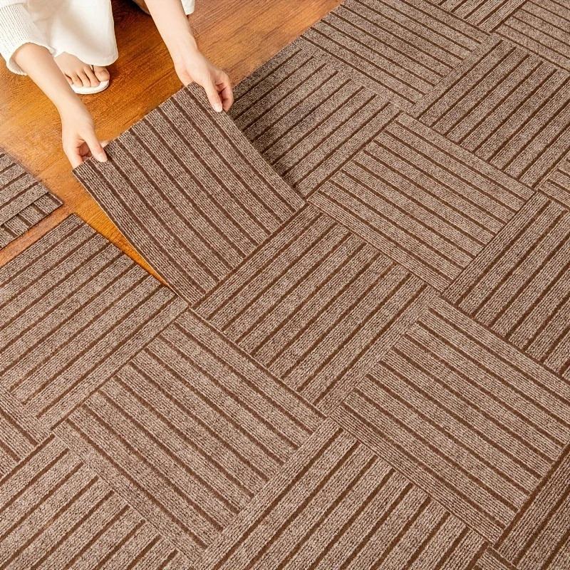 Bedroom Rug Bedroom And Living Room Easy To Maintain 30X30Cm Splicing Block Self-Adhesive Carpet With Water Absorption Home Quality
