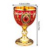 1pc Timeless Embossed Metal Chalice Goblet Vintage Wine Champagne Liqueur Cup Perfect For Bars Restaurants Home Decor