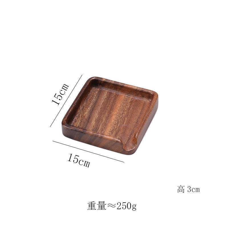 Walnut tea tray Solid wood tea cake tray Tea ceremony accessories Household simple refreshment tray