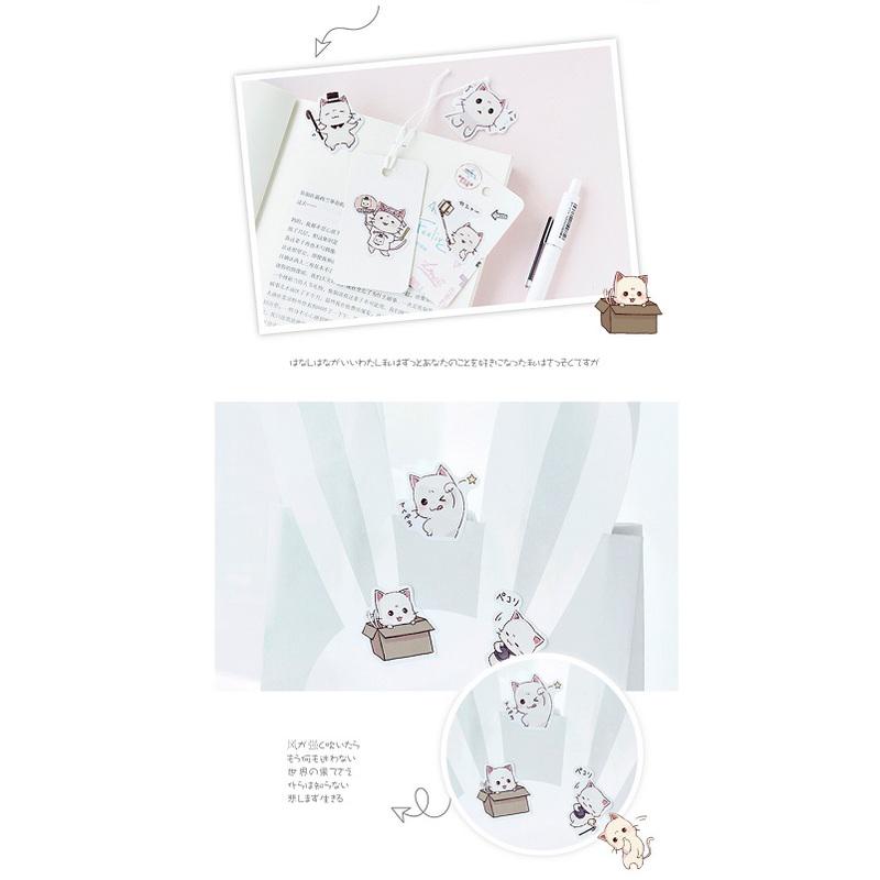 45 sztuk/paczka Kawaii naklejki DIY Cute Cartoon piękny kot naklejka do dekoracji pamiętnika