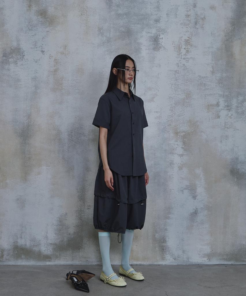 Paradigm Film [Ep.02] Gothic Balloon Fit Bermuda Pants (Charcoal)