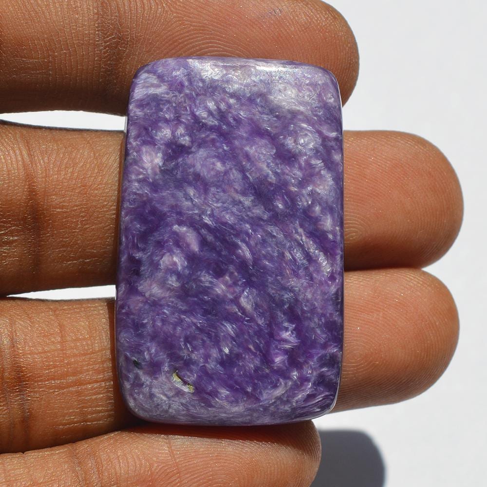 Natural Purple Charoite Gemstone Cabochon, 56 Carats Charoite Cabochon, Rectangle Shape 38x24x7 MM, Jewelry Making