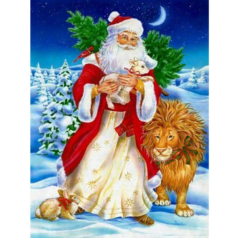 DIY Santa Claus 5D Diamond Painting Full Squrae Drill Cartoon Diamont Embroidery Cross Stitch Kits Gift Home Decor Wall Art