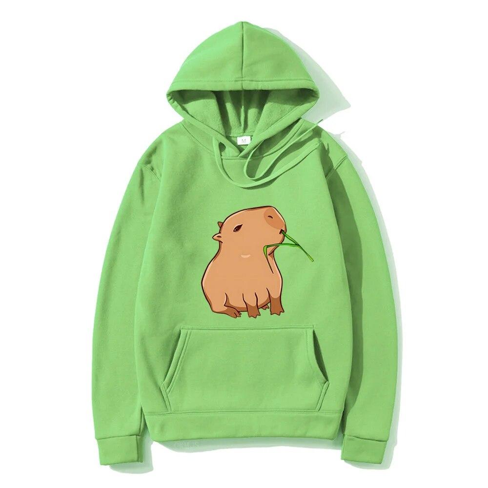 Funny Capybara Print Unisex's Hoodies Kawaii Cartoon Tops Sweatshirt for Girls Unisex Fashion Harajuku Graphic Hooded Pullovers