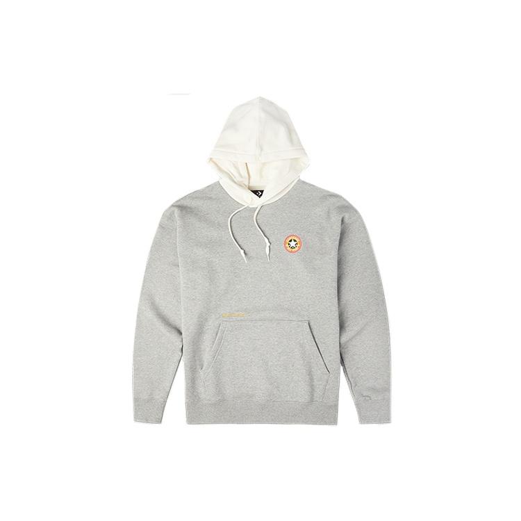 Men s Converse x Bugs Bunny Crossover Embroidered hooded Pullover Long Sleeves Casual Gray 10021414-A01 S