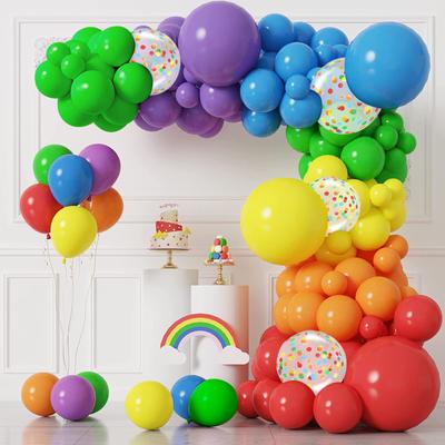 96 st Ballongbåge Girlang Kit Färgglada Ballonger Set DIY Latex Globos Bröllop Födelsedag Fest Ballonger Julparty Tillbehör