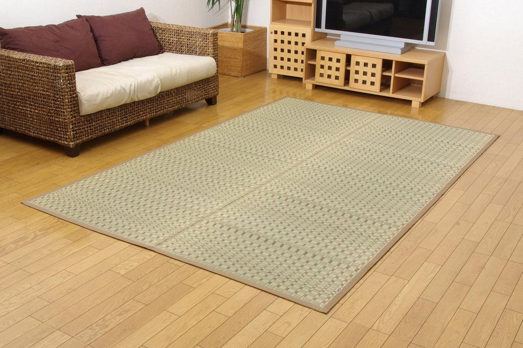 Ikehiko Igusa Rug Carpet Okutango Honma 3 Tatami 191 x 286 cm Beige Made in Japan Approx. #4412913