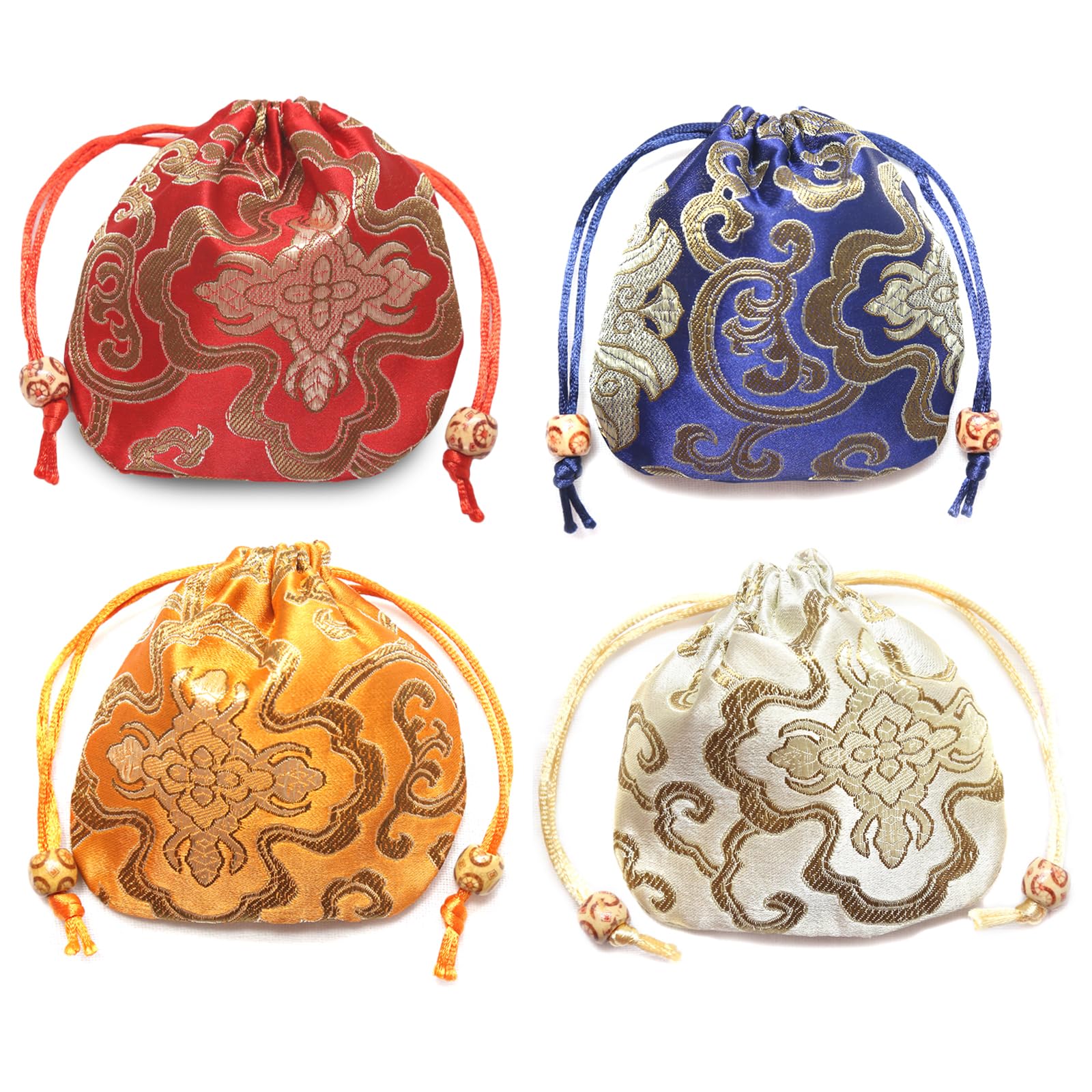 

Маленькие атласные мешочки на кулиске серебристого цвета с японским футляром для аксессуаров Набор из & мешочков, Узоры, В японском стиле (Набор 4)