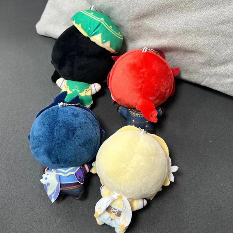 Peluche Gioco Genshin Impact 10cm Lumine Kaeya Alberich Diluc Ragnvindr Barbatos Morax Action Figures Portachiavi Modello Bambola