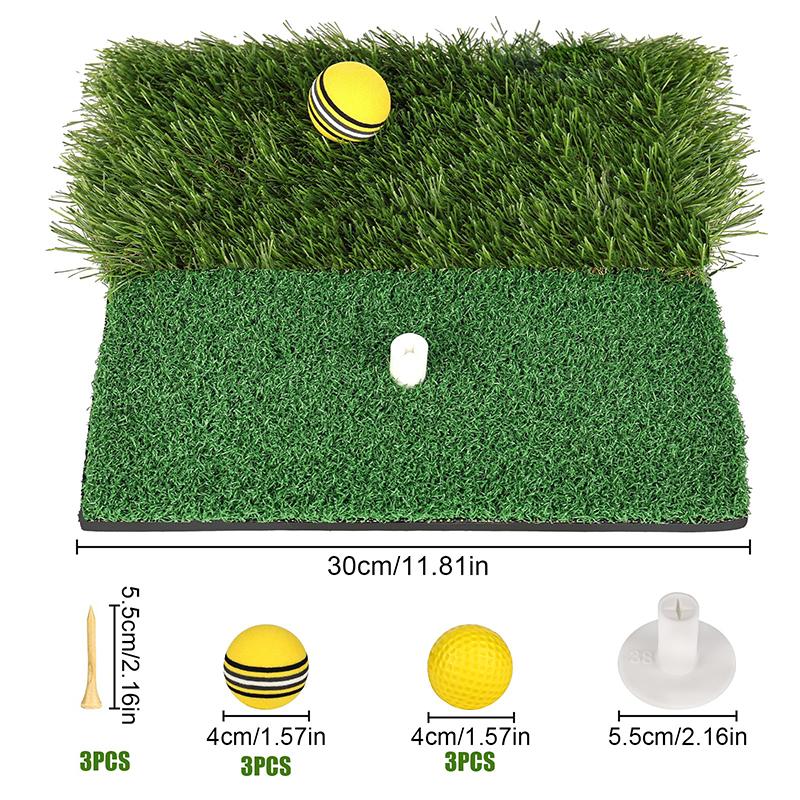 

.[LA]1Pc Golf Hitting Mat,Portable Golf Strike Mat With Antislip Rubber Base, Portable Golf Practice Mat For Outdoor/Indoor