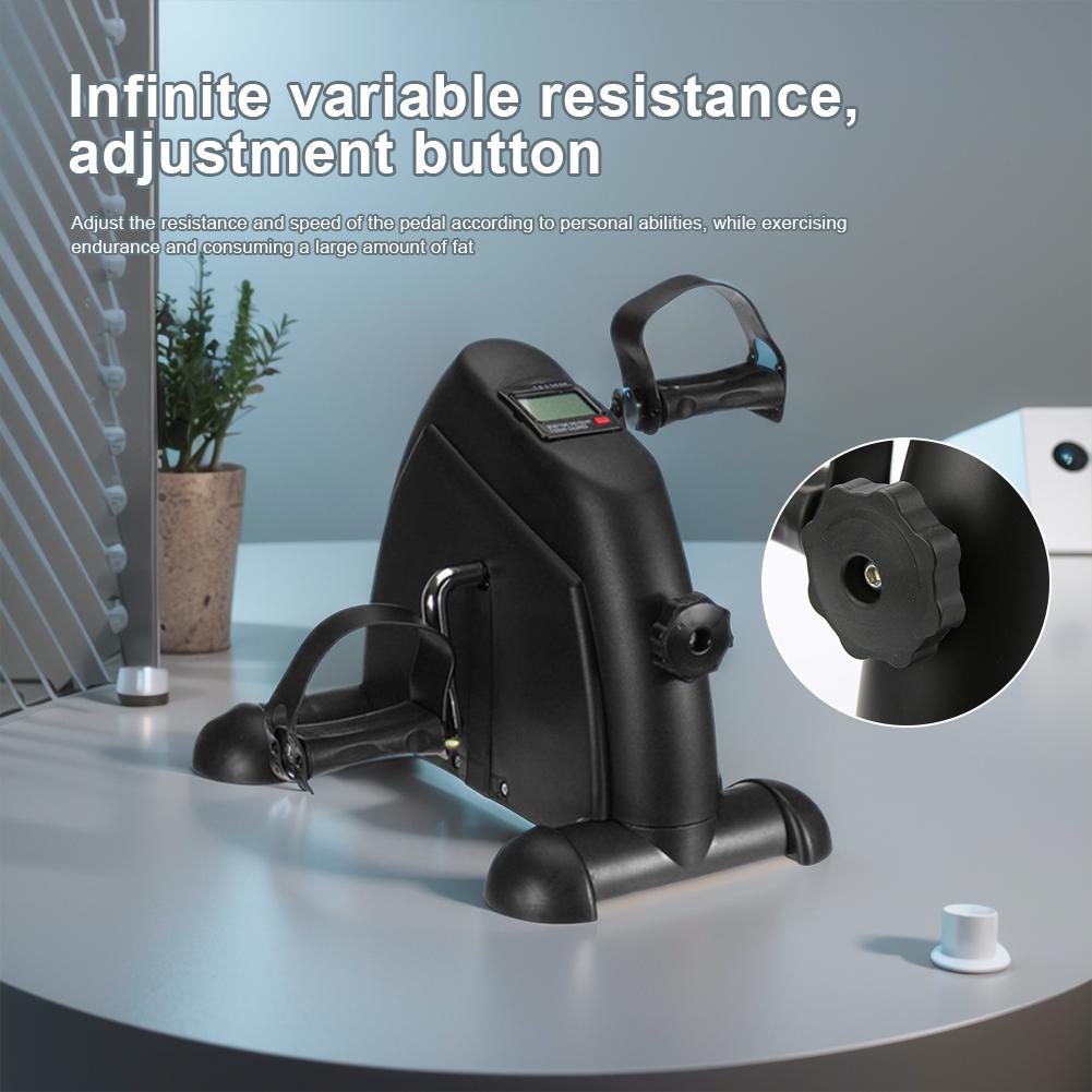 Mini Heimtrainer Arm- und Beintrainer Tragbarer Fußpedal-Trainer Rutschfestes Untertisch-Fahrrad Verstellbar für Zuhause Büro