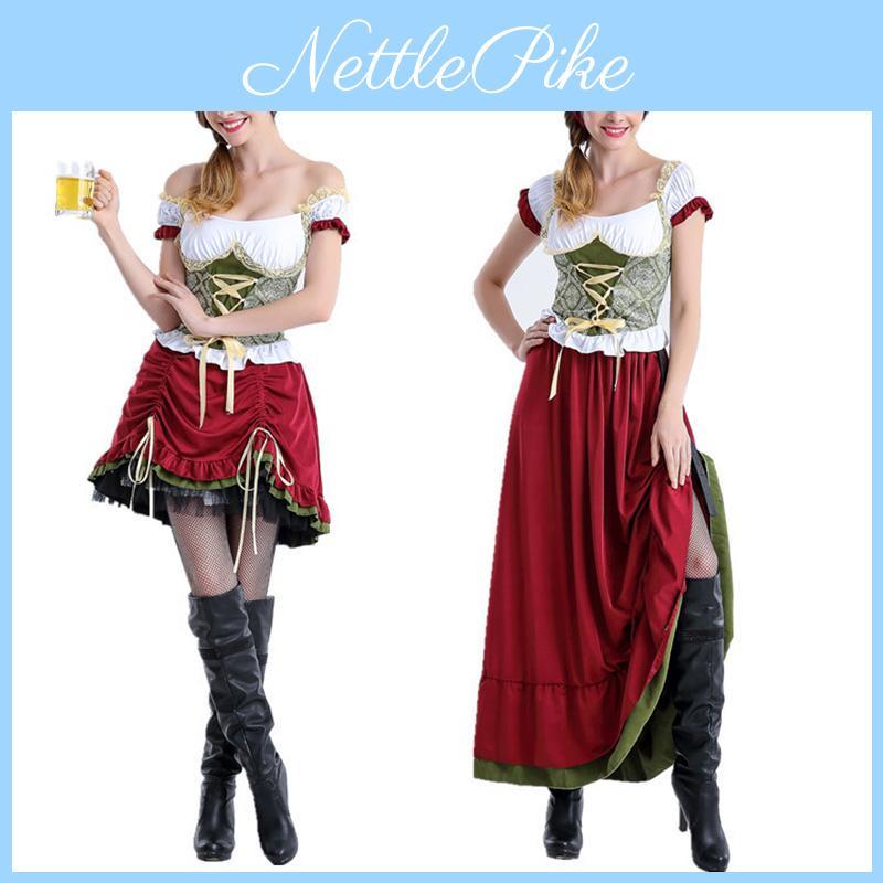 Vielseitiges Mode-Charmian Damen-Biergartenmädchen-Kostüm für Oktoberfest und Cosplay