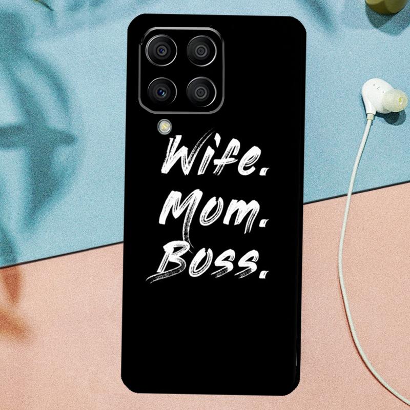 Wife Mom Boss Quotes For Samsung Galaxy M33 M35 M55 M15 M12 M13 M14 M34 M54 M53 M21 M31 M11 M32 M52 M06 M16 Case