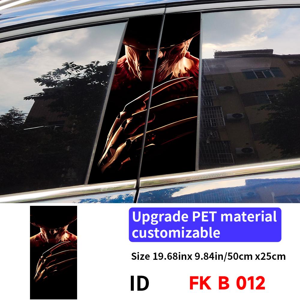 Ghost Car Stickers Car B-pillar Vinyl Decals Waterproof Auto Center Pillar Sticker Cover Scratches Vehicle Decors Accessories