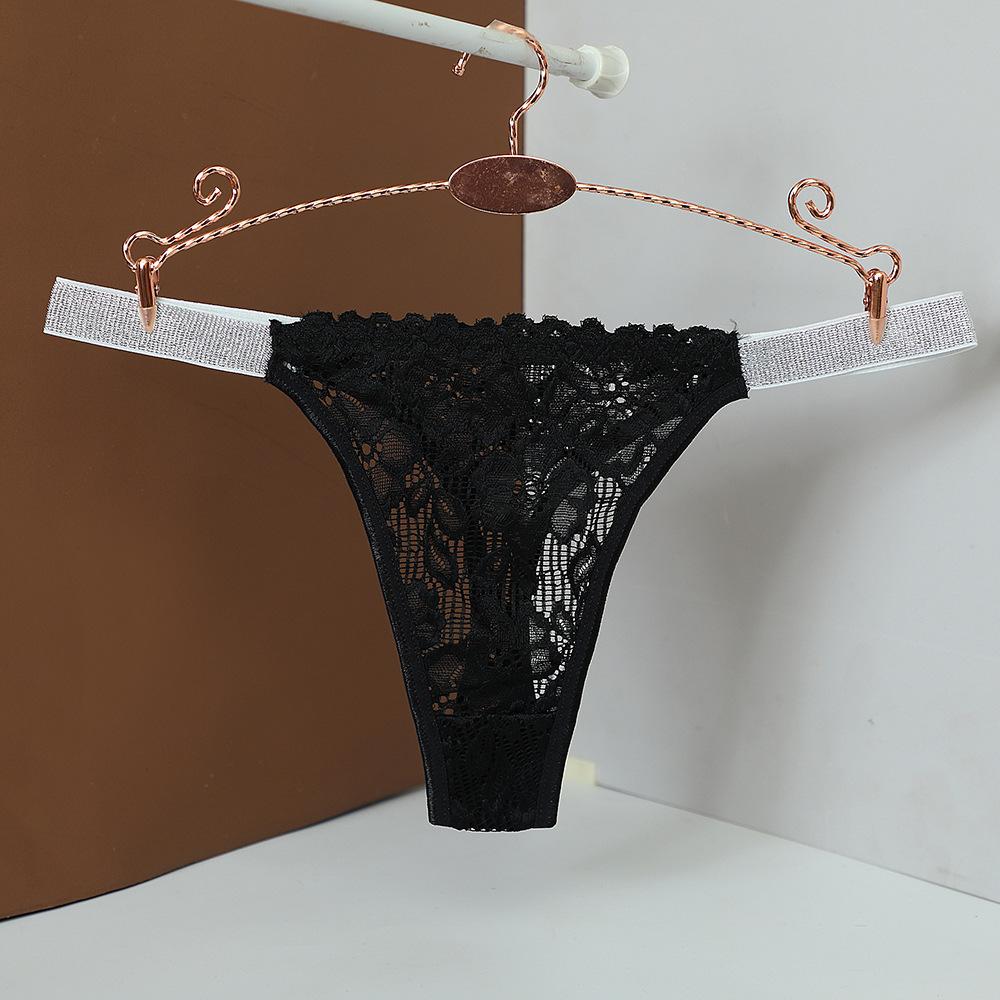 Sexy krajková tanga do poloviny pasu Dámské spodní prádlo Broskvové kalhotky Atraktivní tanga