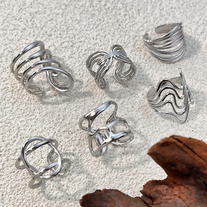 316L Stainless Steel Rings for Women Silver Color Never Fade Luxury Classic Rings Wedding Couple Rings Party Jewelry Accessories