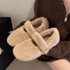 Flat Bottomed Plush Women's Shoes Fleece Warm Women's Shoes Flat Bottom Round Head Single Shoes Women's Autumn and Wint