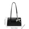 Leisure Large Capacity Underarm Bag Solid Color Women's Handbag Bow Ribbons Shoulder Bag  Daily