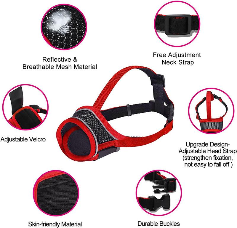 Adjustable Breathable Dog Muzzle - Lick & Bite Proof, Drink Friendly Pet Mask
