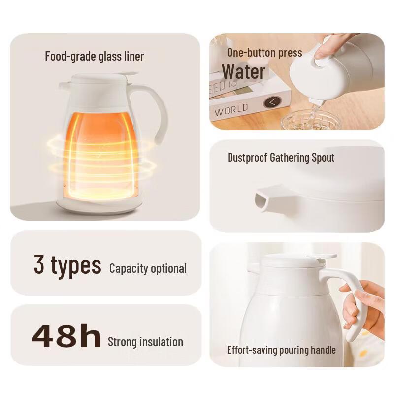 Large Capacity Bamboo Insulated Thermos