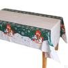 Merry Christmas Snowman Disposable Tablecloth Table Cover Home Decoration