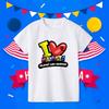 2025 I Love Malaysia Kids T-Shirt with Patriotic Slogan for Hari Merdeka Celebration Events