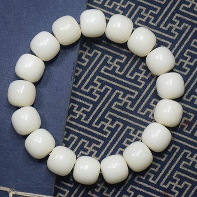 Naturalny biały Jade Bodhi Stare Wiadro Koralik Ręcznie Sznurek Bodhi Syn Budda Koralik Szczęście Ręcznie Sznurek