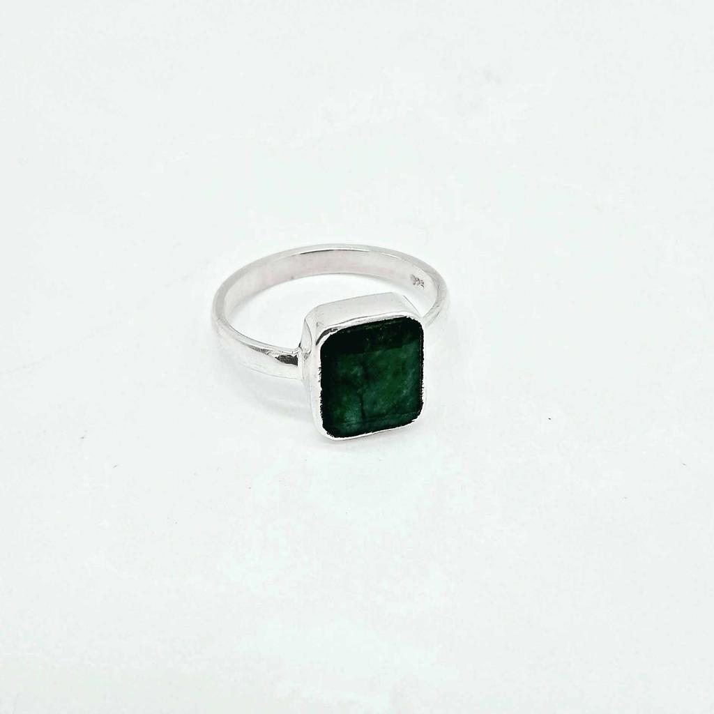 Emerald Gemstone 925 Sterling Silver Handmade Women Ring Jewelry