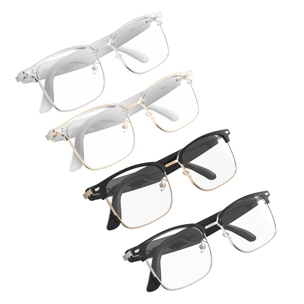 Ai Intelligent Translation Bluetooth-Brille Blaulicht-Farbwechsel Musik hören Anrufe Multifunktionsplatte Wechselglas-Sonnenbrille