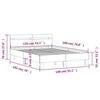 VidaXL Bed Frames with Headboard and LED, Double Bed with Slatted Base, Adult Bedroom Bed, White 135x190 Cm Wood 3207567