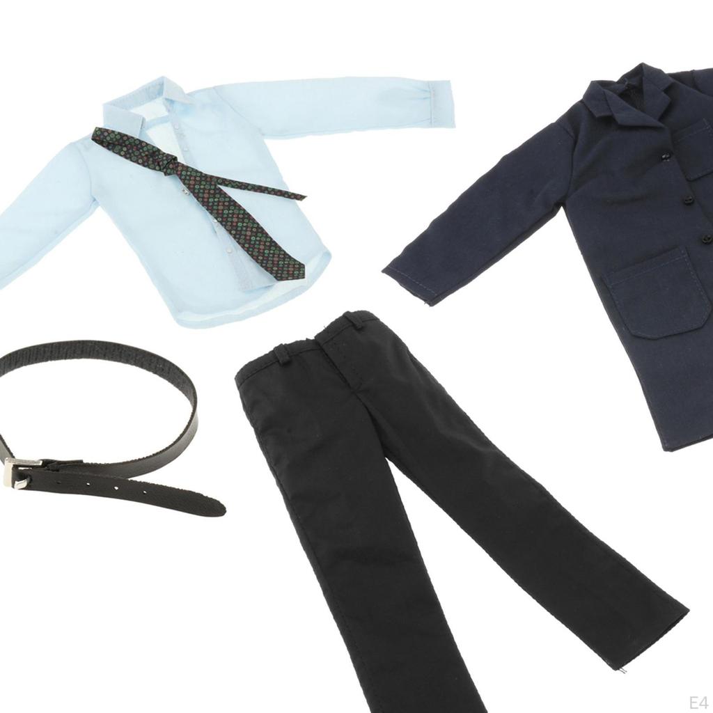 1/6 Männliche Figur Kleidung Actionfiguren Jacke Hemd Hose Mode Vollständiger Anzug für 12 Zoll