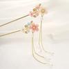 Sakura Flower Pearl Hairpin Hair Clip Bangs Holder Ornament Japanese Style Yukata Traditional Kimono Accessory (Sakurazaka)