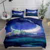 Glitter on Celestial Moon Duvet Cover Set King Queen Double Full Twin Single Size Bed Linen Set
