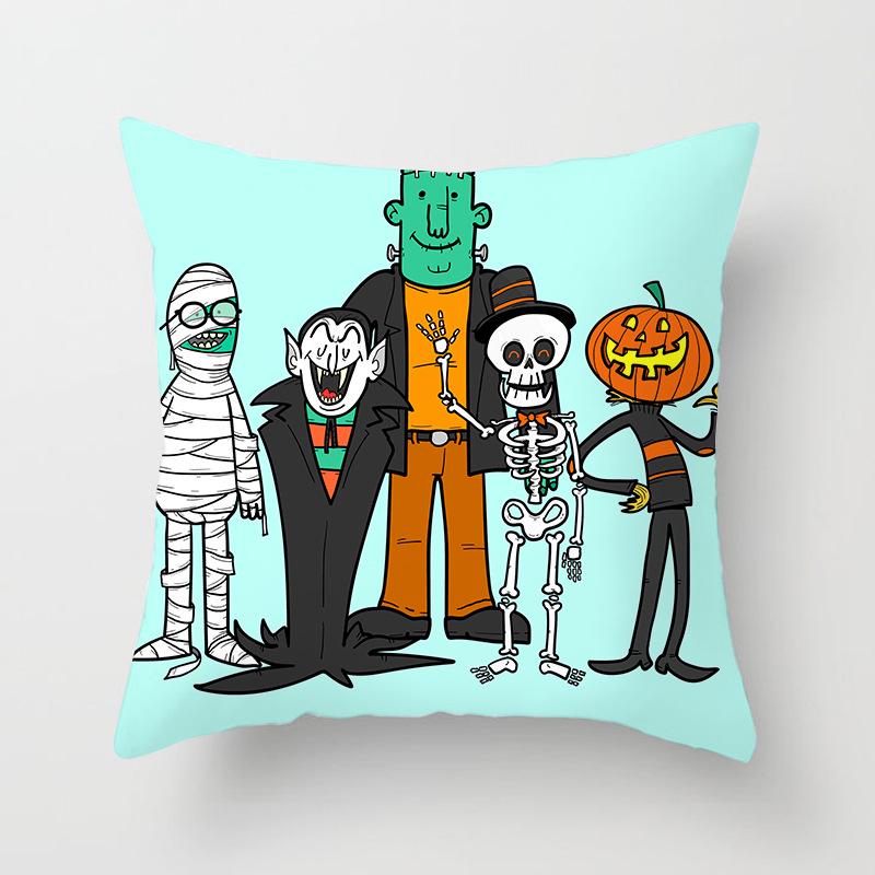 Halloween Pillowcase  Cartoon Devil Pumpkin    Decorative