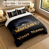 3Pcs Bedding Set Custom Name Text, 1 Sheet 2 Pillowcases Home Bed DecorWorld of Warcraft