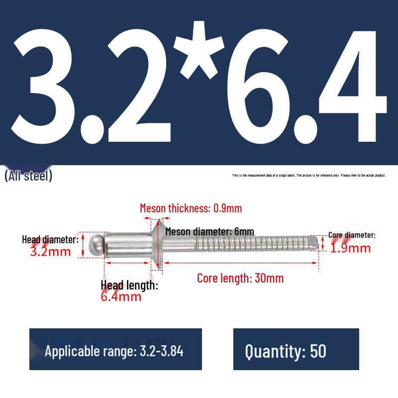 Stainless Steel Countersunk Flat Head Aluminum Open-End Pop Rivet for Decoration